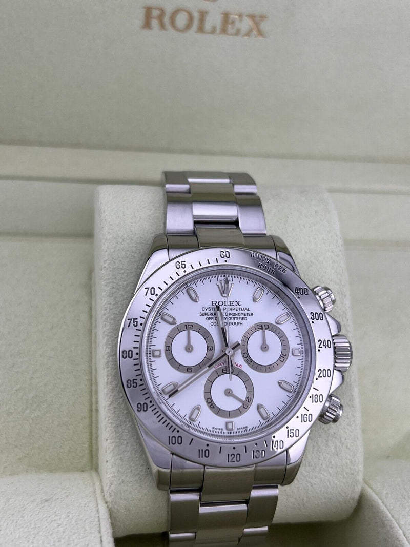 Rolex Daytona 116520 White Dial Stainless Steel Box Booklet