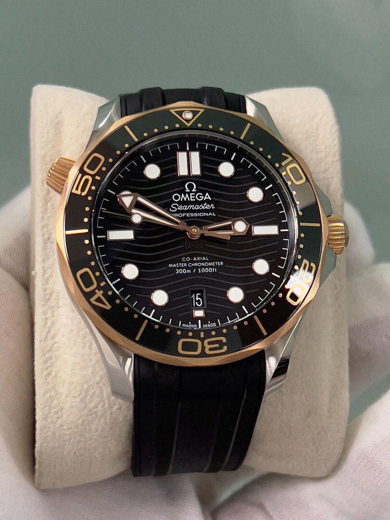 Omega 210.22.42.20.01.001 Seamaster Diver 300M 18K Rose Gold Stainless Steel