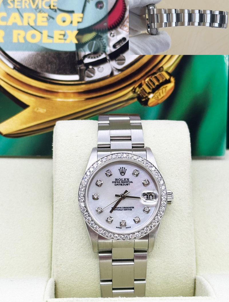 Rolex Datejust Midsize 31mm 78240 MOP Diamond Dial Diamond Bezel Stainless Steel