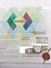 Rolex Ladies Oyster Perpetual 76193 18K Yellow Gold Steel Box Paper 26mm