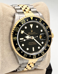 Rolex GMT Master II 16713 40mm Black Dial 18K Yellow Gold Stainless Steel