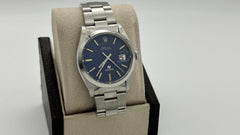 Rolex Oysterdate 6694 34mm Rare Nalco Blue Dial Stainless Steel