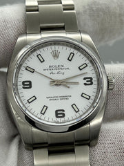 Rolex Air King 114200 34mm White Dial Stainless Steel