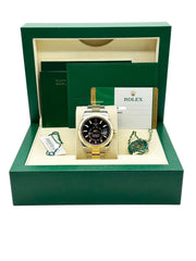 Rolex Sky Dweller 326933 42mm Black Dial 18K Yellow Gold Stainless Box Paper