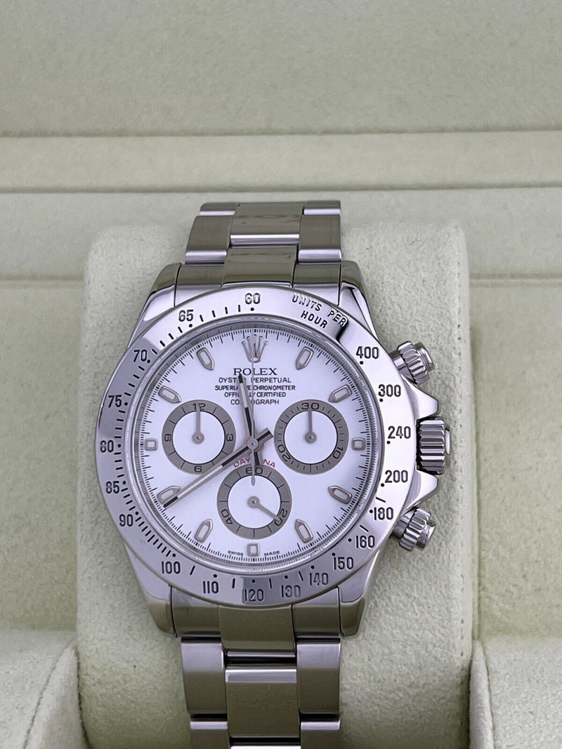 Rolex Daytona 116520 White Dial Stainless Steel Box Booklet