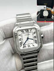 Cartier Ref 4075 WSSA0029 Santos de Cartier Medium Steel 35.1mm Box Paper 2021