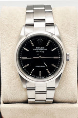 Rolex 14000 Air King Black Dial Stainless Steel Box Paper and Service Paper