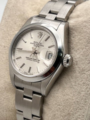 Rolex Date Ladies 69160 Silver Dial Stainless Steel Box Papers