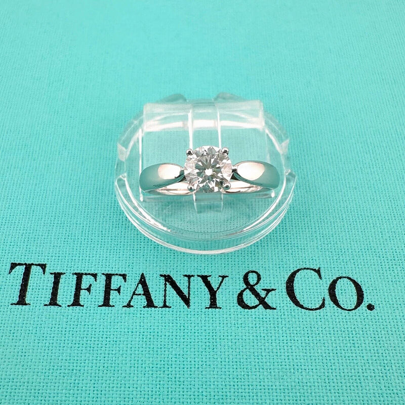 Tiffany & Co Platinum Harmony Round Diamond 0.45 ct F VS1 Engagement Ring