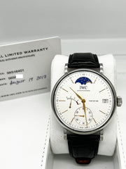 IWC IW516401 Portofino Hand-Wound Moon Phase 45mm Stainless Steel Box Paper