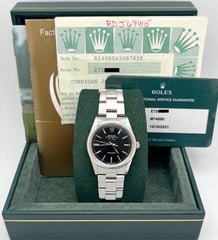 Rolex 14000 Air King Black Dial Stainless Steel Box Paper and Service Paper