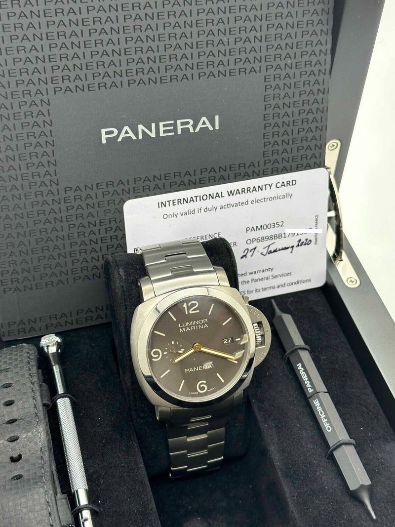 Panerai PAM00352 PAM 352 Luminor Titanium 44mm Box Paper 2020