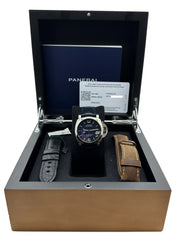 Panerai Luminor PAM01270 PAM 1270 Blue Dial Stainless Steel 40mm Box Paper