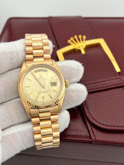 Rolex President Day Date 1803 Champagne Dial 18K Rose Gold Box