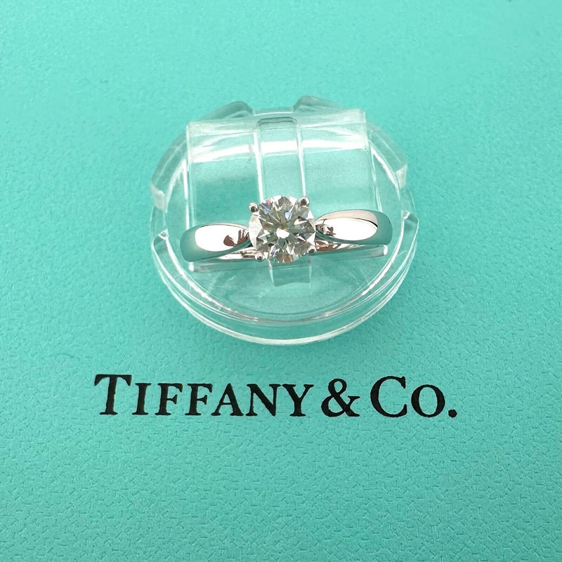 Tiffany & Co Platinum Harmony Round Diamond 0.45 ct F VS1 Engagement Ring