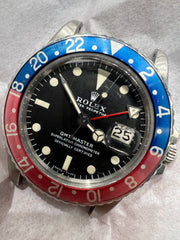 Vintage 1675 Rolex Pepsi GMT Master Long E Stainless Steel Jubilee All Original