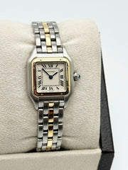 Cartier 6692 Ladies Panthere One Row 18K Yellow Gold Stainless Steel Box Paper