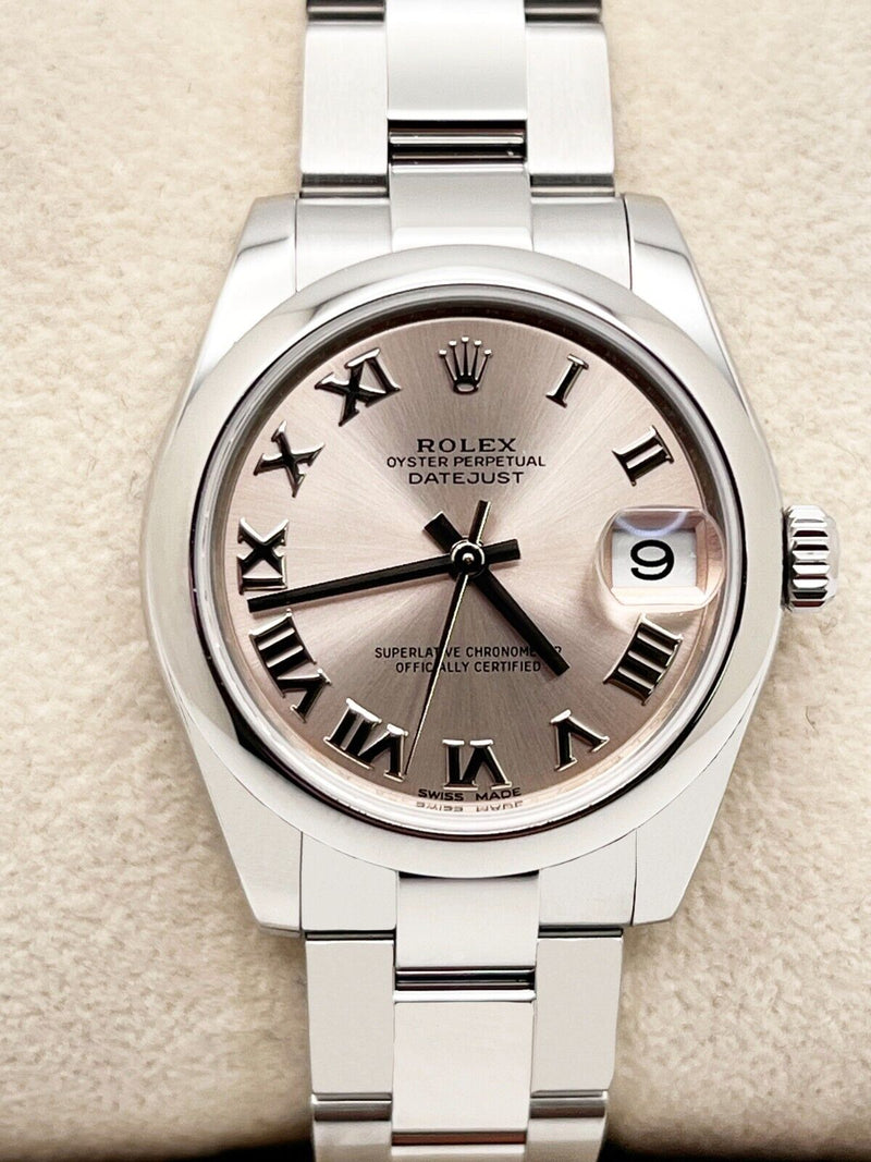 Rolex 178240 Datejust Midsize 31mm Pink Roman Dial Stainless Box Paper 2020