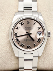 Rolex 178240 Datejust Midsize 31mm Pink Roman Dial Stainless Box Paper 2020