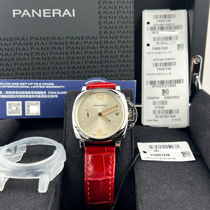 Panerai Luminor Due PAM01248 PAM 1248 Stainless Steel Leather Box Paper