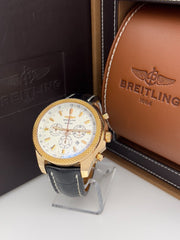 Breitling Bentley Barnato R25368 49mm 18K Rose Gold Leather Strap Box