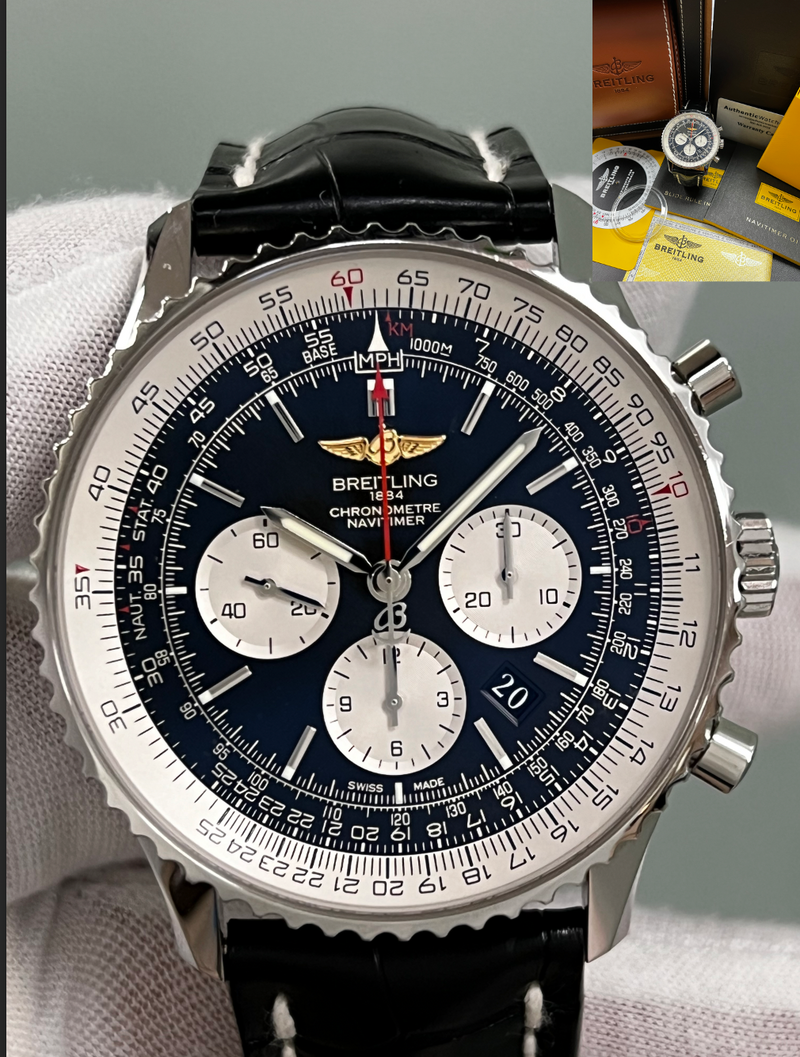 Breitling AB0127 Navitimer 01 Chronograph 46mm Stainless Steel Box Booklet