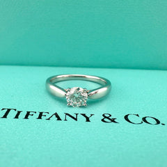 Tiffany & Co Platinum Harmony Round Diamond 0.45 ct F VS1 Engagement Ring