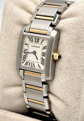 Cartier Tank Francaise Ladies 2384 18K Yellow Gold Stainless Steel