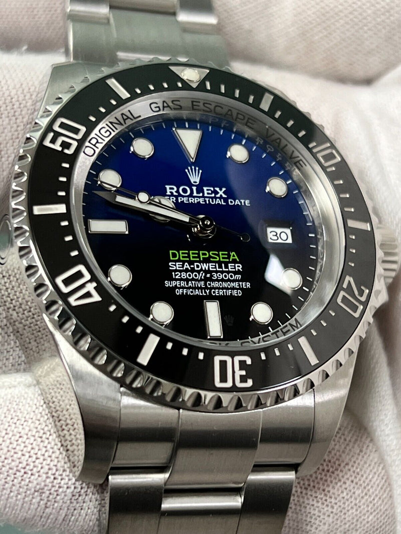 Rolex Sea Dweller Deepsea 126660 44mm James Cameron Black Blue Steel Box Paper