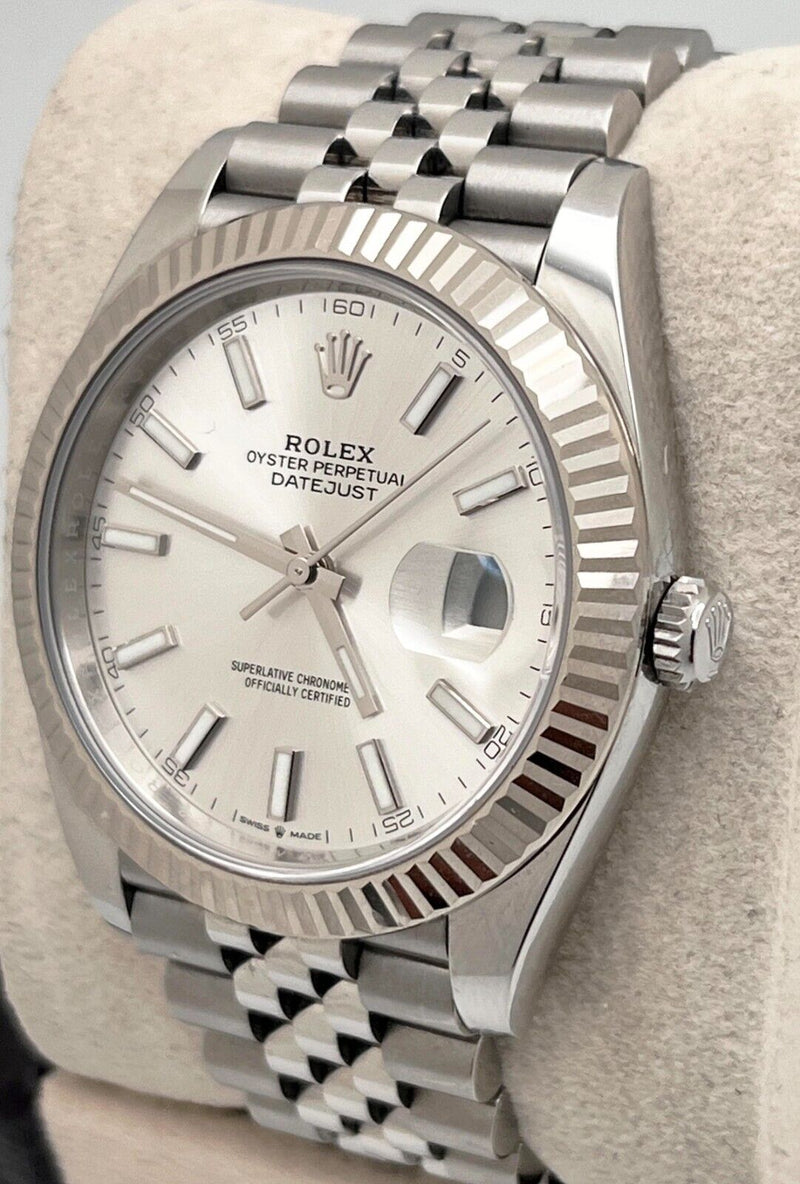 2024 Rolex Datejust 41 126334 Silver Dial Steel 18K Gold Box Paper Jubilee Band