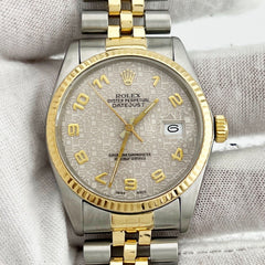 Rolex Datejust 16013 36mm Jubilee Arabic Dial 18K Yellow Gold Stainless Steel