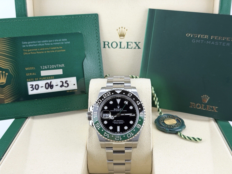 2025 Rolex GMT Master II Sprite 126720VTNR 40mm Green and Black Steel