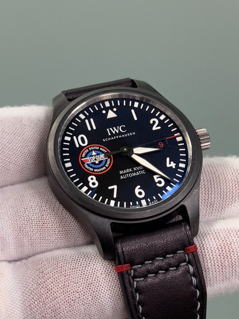 IWC IW324712 Pilots Mark XVIII Top Gun SFTI Black Ceramic 41mm Box Paper 2022