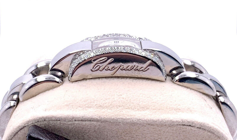 Chopard La Strada 433 1 18K White Gold Diamond Bezel White Dial