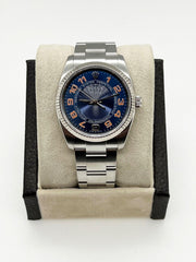 Rolex 114234 Air King Blue Concentric Dial Stainless Steel 2007