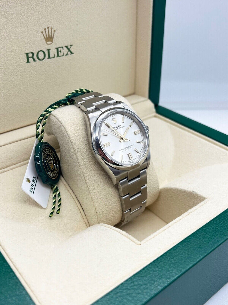 2022 Rolex 126000 Oyster Perpetual Silver Dial Stainless Box Paper 36mm