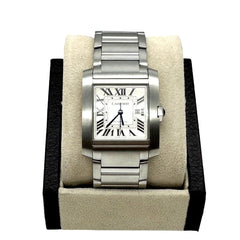 2023 Cartier Tank Francaise Large WSTA0067 Silver Roman Dial Steel Box Papers