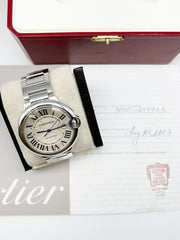 Cartier Ref 3000 Ballon Bleu De Cartier 18K White Gold 42mm Box Paper