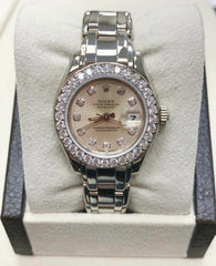 Rolex Ladies Pearlmaster 69299 Original Diamond Dial and Bezel 18K White Gold