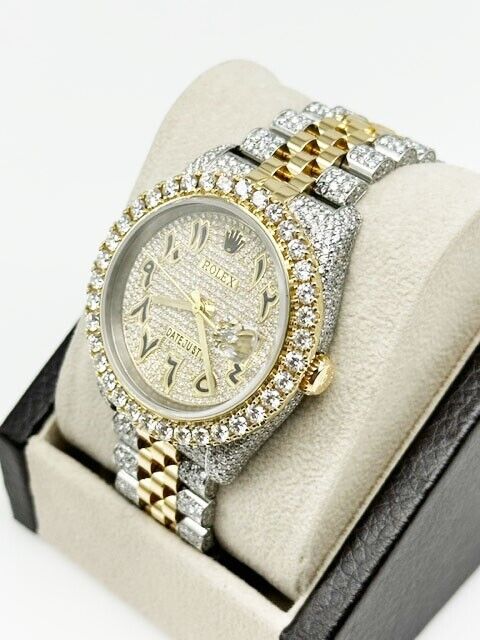 Rolex Datejust 116233 Diamond Arabic Dial Diamond Bezel and Band 18K Steel