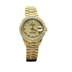 Rolex Ladies President Datejust 79178 Cream Dial Diamond Bezel 18K Yellow Gold