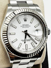 Rolex 116334 Datejust 41 White Dial Stainless Steel Box Paper 2010
