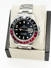 Rolex GMT Master II Fat Lady 16760 Black Red Coke Stainless Steel