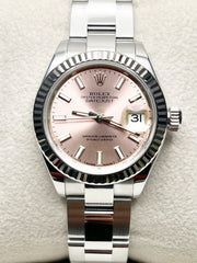 Rolex 279174 Ladies Datejust 28mm Pink Dial Stainless Steel Box Paper