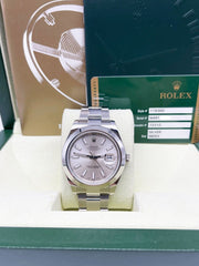 Datejust II 116300 Silver Dial Stainless Steel Box Paper 41mm 2012
