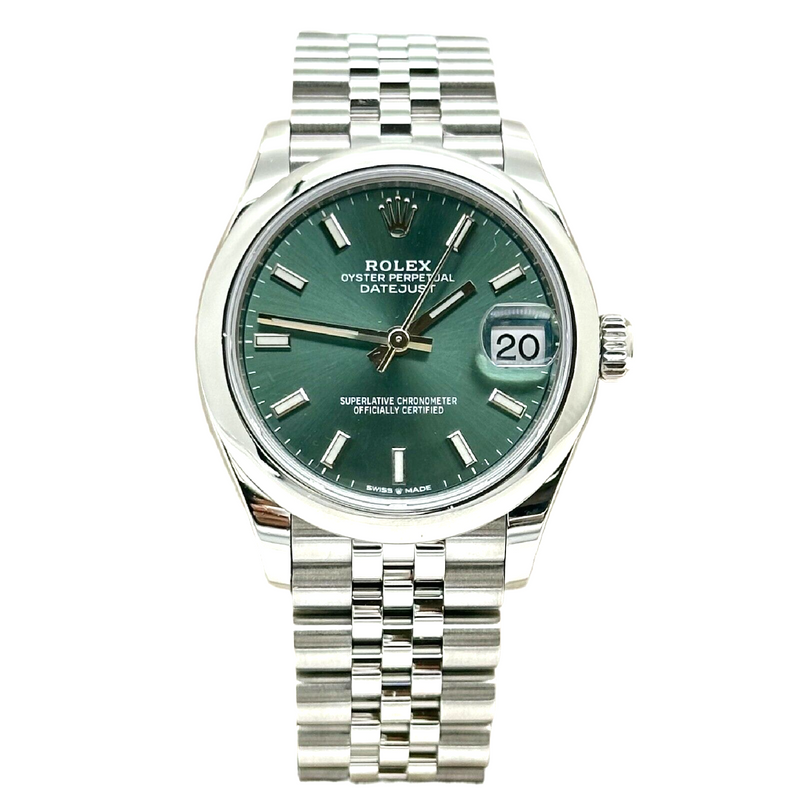 Rolex 278240 Datejust Midsize 31mm Green Dial Stainless Steel Jubilee Band Box