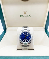 2023 Rolex 126000 Oyster Perpetual Blue Dial Stainless Steel Box Paper
