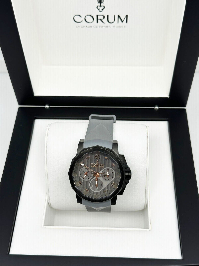 Corum 01.0007 Admirals Cup Black Stainless PVD Chronograph Automatic Box