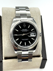 Rolex 126334 Datejust 41 Black Dial Stainless Steel Box Booklet