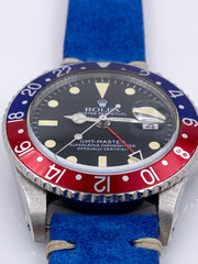 VINTAGE Rolex GMT Master 1675 Pepsi Red and Blue Stainless Steel 1960